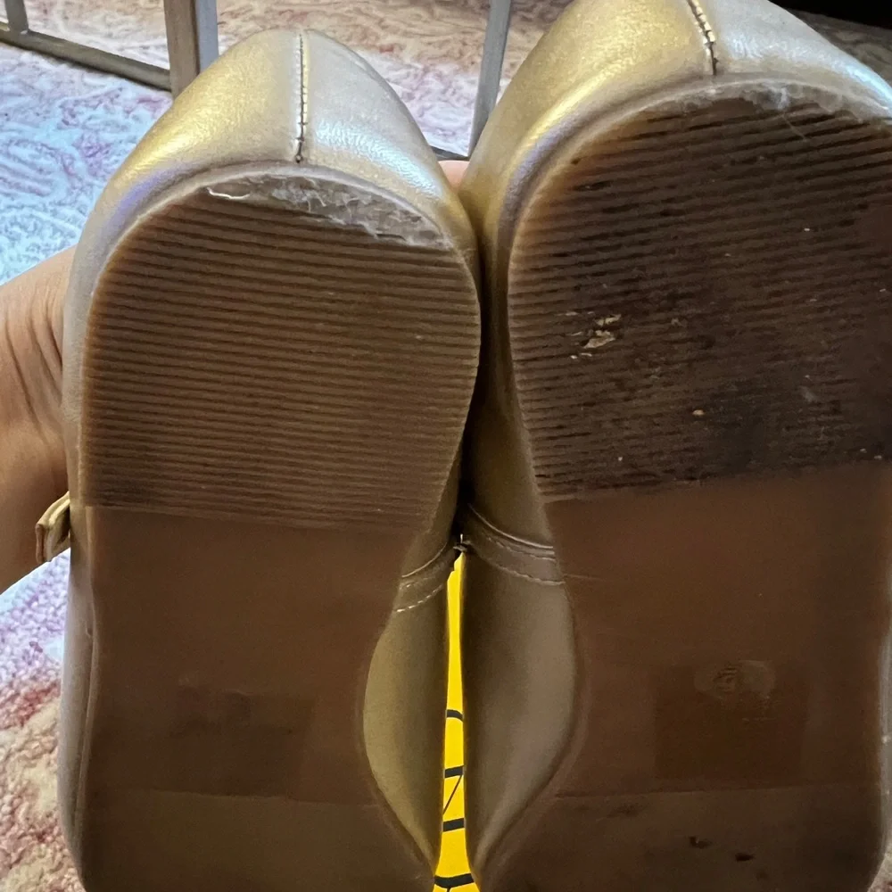 Gold Mary Jane Flats - Picture 8 of 8